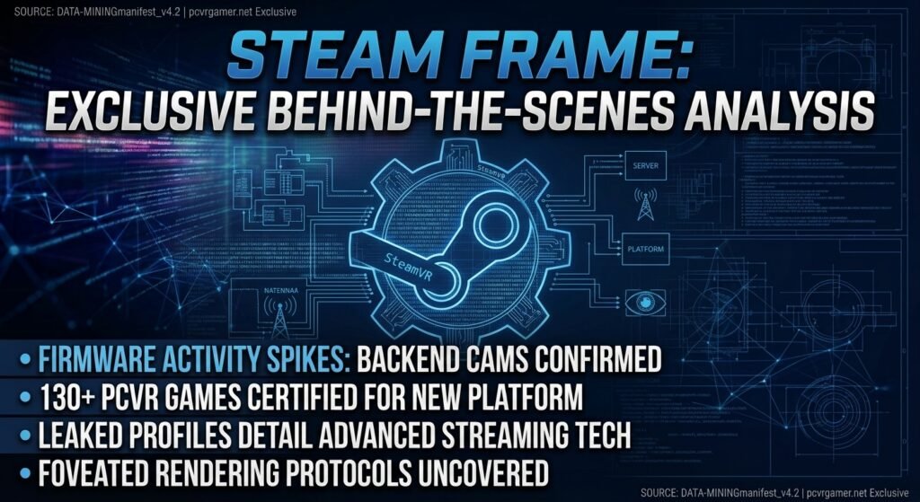 Valve "Steam Frame" Backend Activity Spikes as "Great on Frame" Compatibility List Crosses 130 PCVR Titles steamvr leak