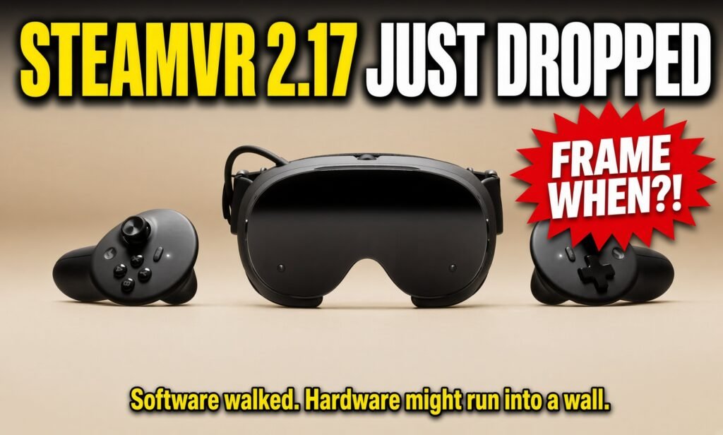 Valve Frames the Future: SteamVR 2.17 Walks So Steam Frame Can Run (Into a Wall, Safely) v5xei